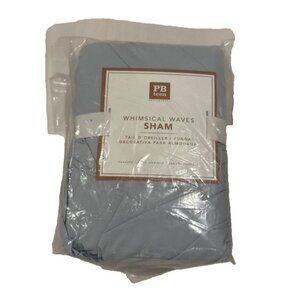 Chambray Tassel Sham Pottery Barn Teen Blue Standard